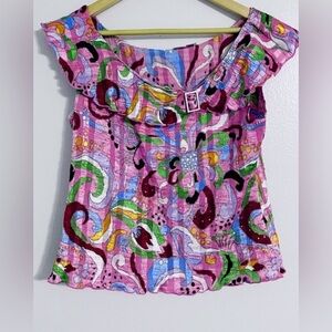 Alberto Makali Multicolor Abstract Top